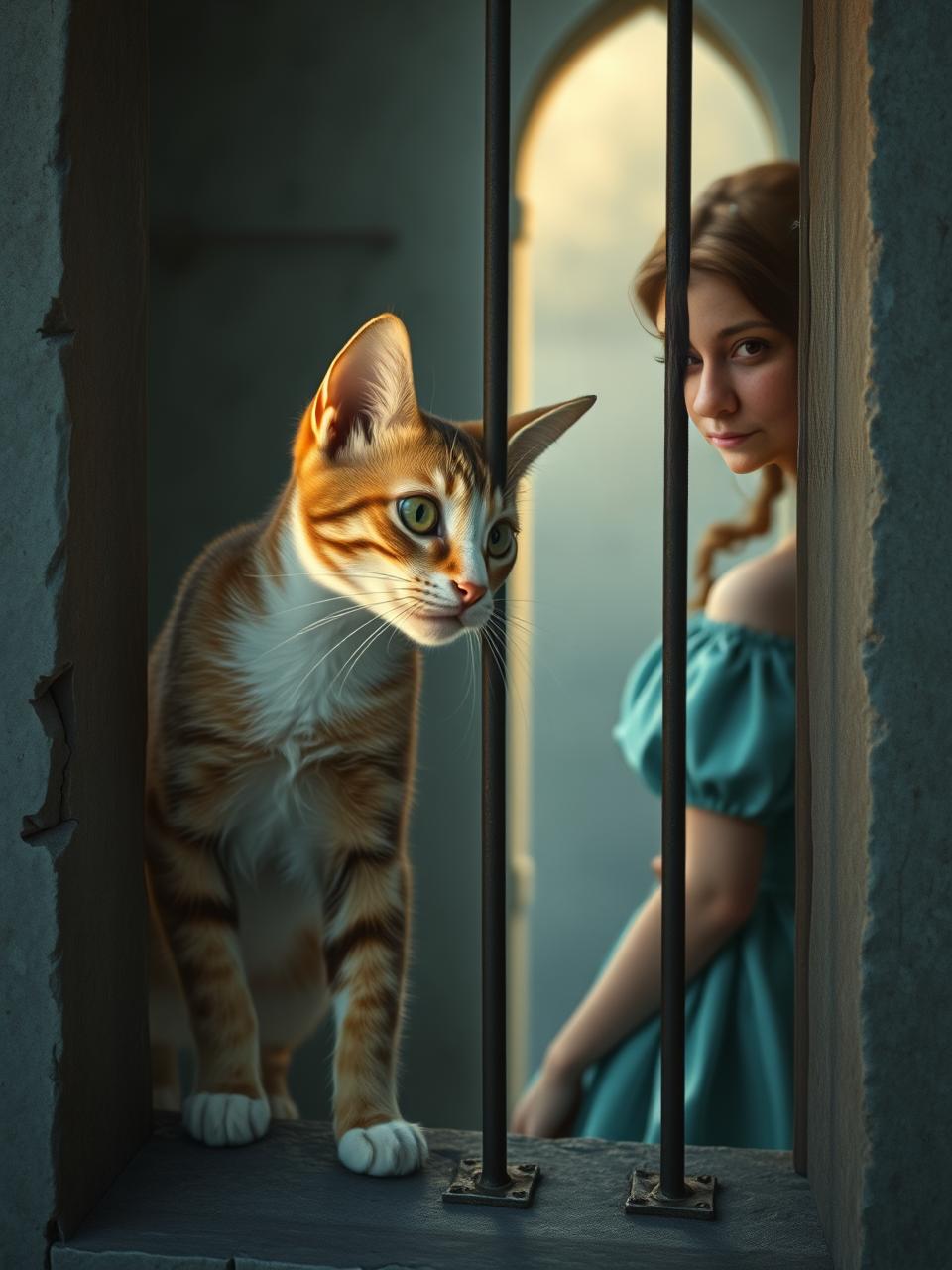 Luna kulenin parmaklıklarından süzülüyor